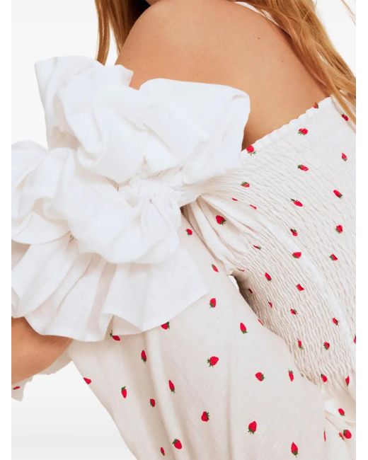 Sleeper White Linen Blouse