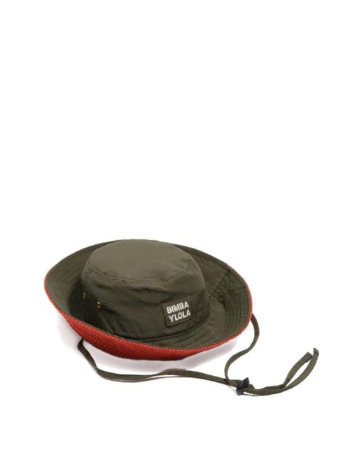 Bimba Y Lola Gray Logo-Patch Corduroy-Trimmed Hat