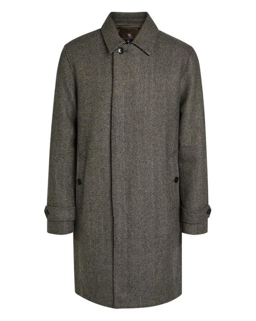 Abrigo Con Motivo De Espiga PAIGE de hombre de color Gray