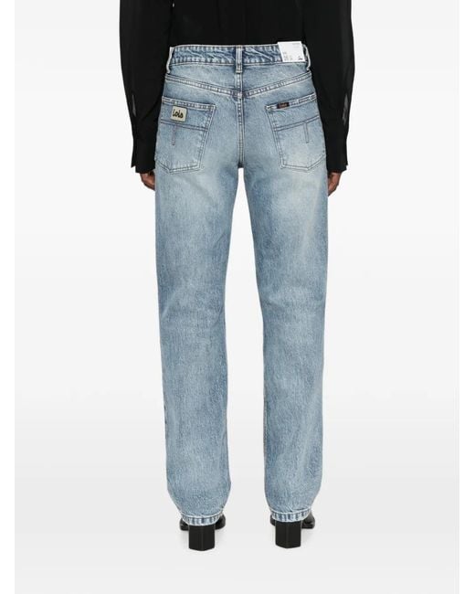Lois Blue Washed Straight-Leg Denim Jeans