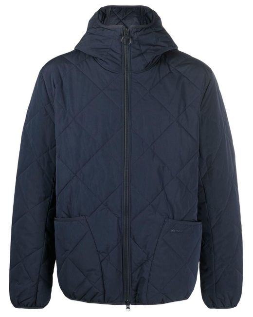 Barbour Liddesdale Hooded Diamond-quilted Jacket in Blue for Men | Lyst UK