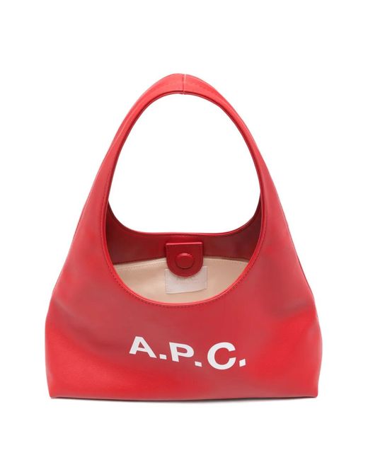 A.P.C. Red Shoulder Bags
