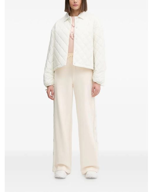Guess White Rhinestone Drawstring Track Pants