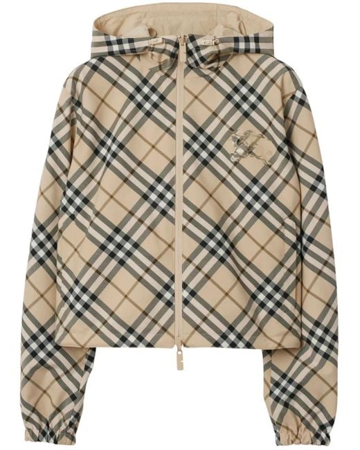 Giacca Reversibile Con Motivo Vintage Check di Burberry in Natural