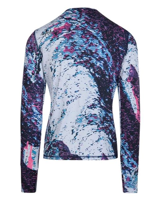 Aztech Mountain Blue Printed Performance Top for men