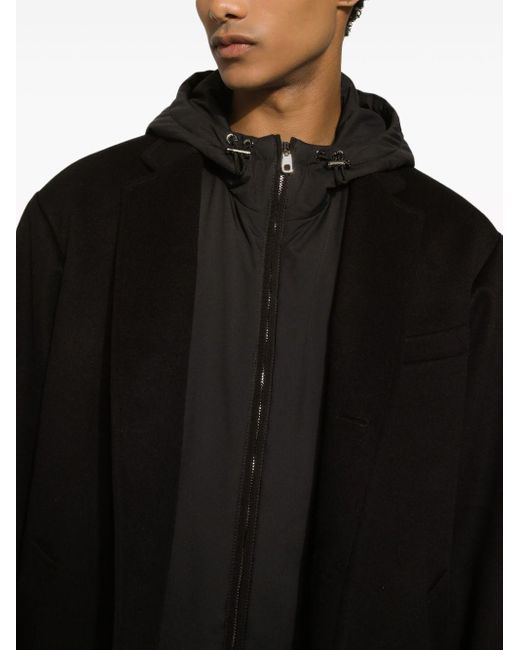 Chaqueta con capucha y capas Dolce & Gabbana de hombre de color Black