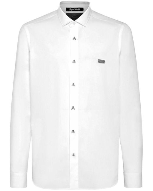 Philipp Plein Katoenen Overhemd in het White voor heren