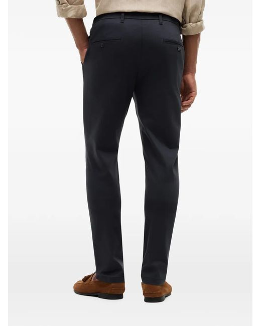 Tommy Hilfiger Black Logo-Patch Chino Trousers for men