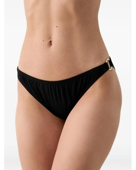 MICHAEL Michael Kors Black Ring-Detail Halterneck Bikini