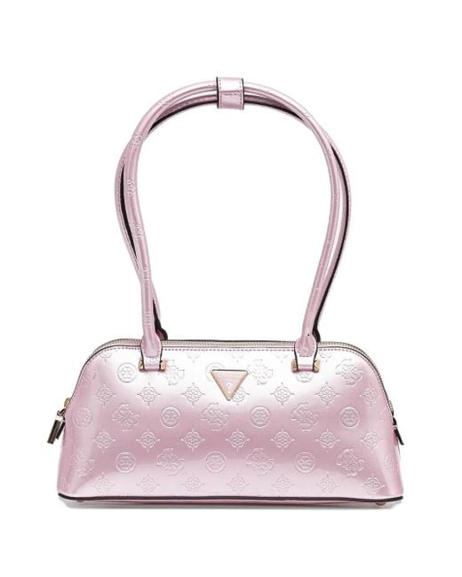 Guess Pink Mini Arnela Debossed Handbag