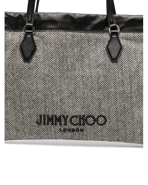 Borsa A Spalla Con Coulisse di Jimmy Choo in Gray