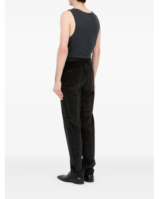 MM6 by Maison Margiela Black Star-Print Tailored Trousers for men