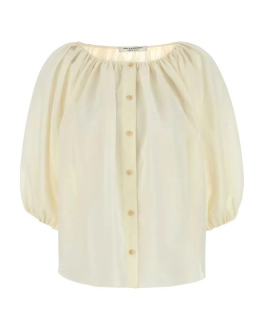 Blusa Con Scollo A Barca di Philosophy Di Lorenzo Serafini in Natural