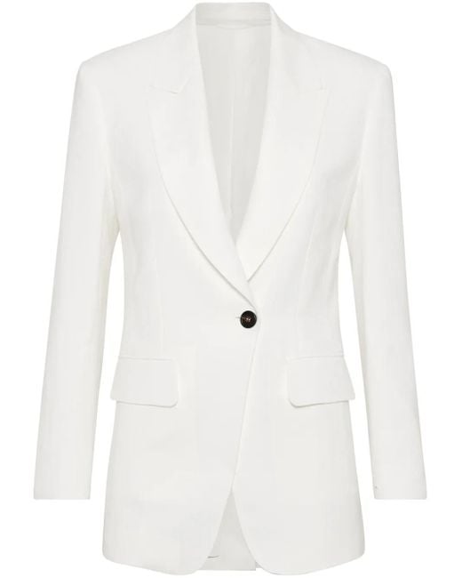 Brunello Cucinelli White Blazer