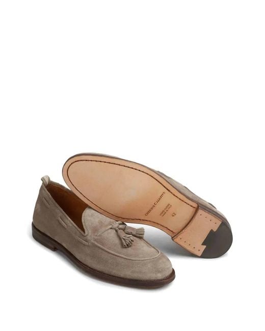 Officine Creative Natural Opera Tassel-Detail Suede Loafers for men
