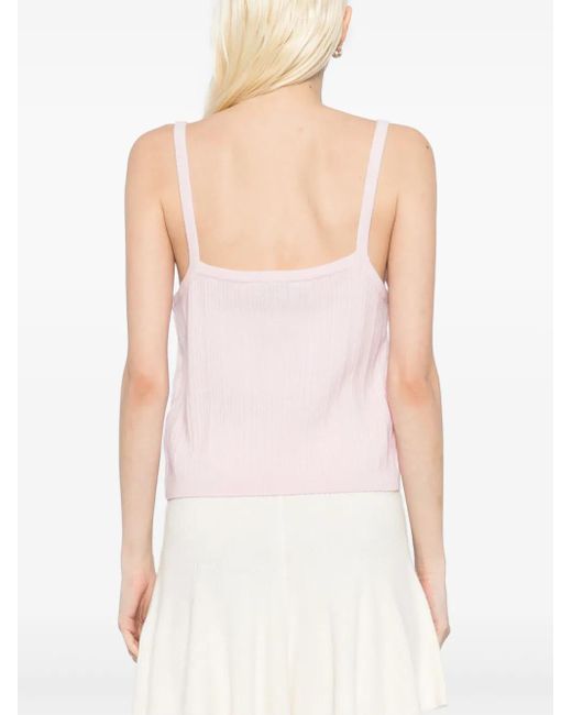 Ganni Pink Bow Detailing Vest
