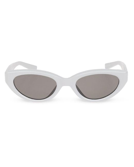 Maison Margiela Gray X Gentle Monster Mm108 Leather Cat-eye Sunglasses