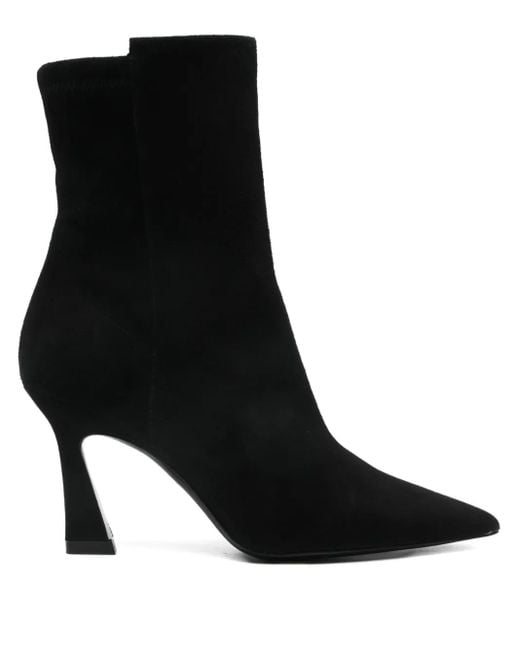 Stuart Weitzman Black Suede Ankle Boots