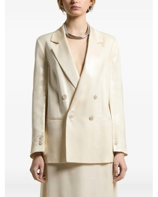 Peserico Natural Double-Breasted Blazer