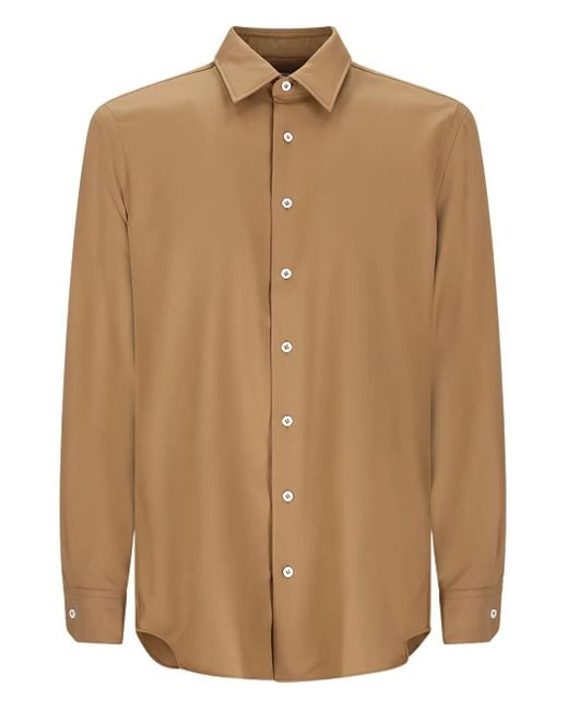 Lardini Brown Buttoned Shirt for men