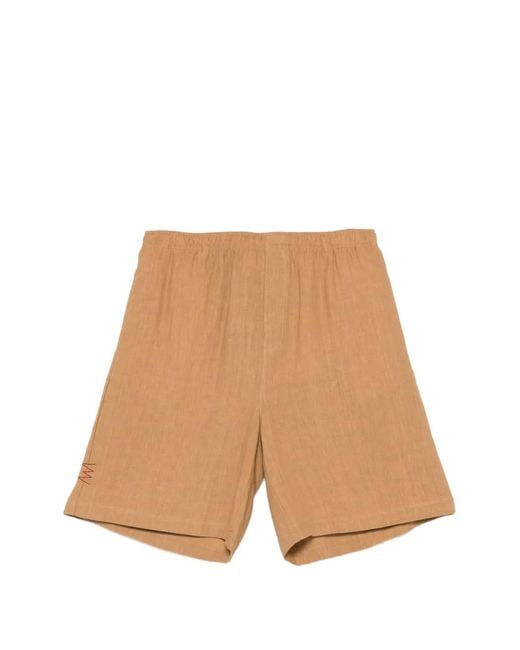 Amaranto Natural Elasticated-Waistband Shorts for men