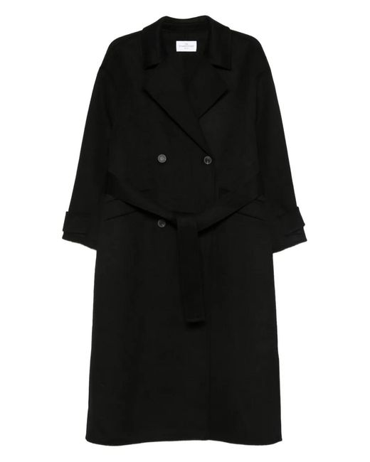 The Dynamis Studio Black Belted Double-Breasted Coat