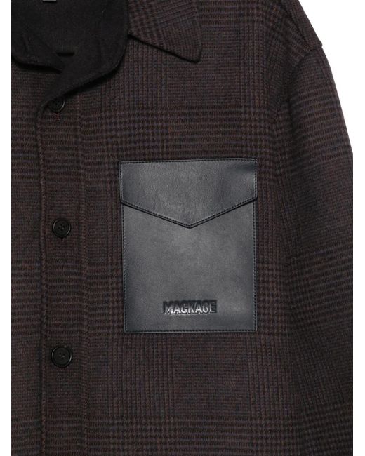 Mackage Black Check Wool Jacket for men