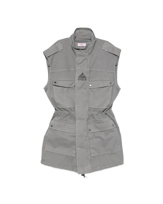 Martine Rose Gray Logo-Embroidered Drawstring Gilet for men