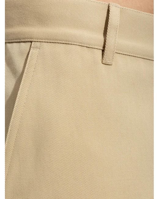 Loewe Natural Embroidered-Logo Cotton Trousers for men