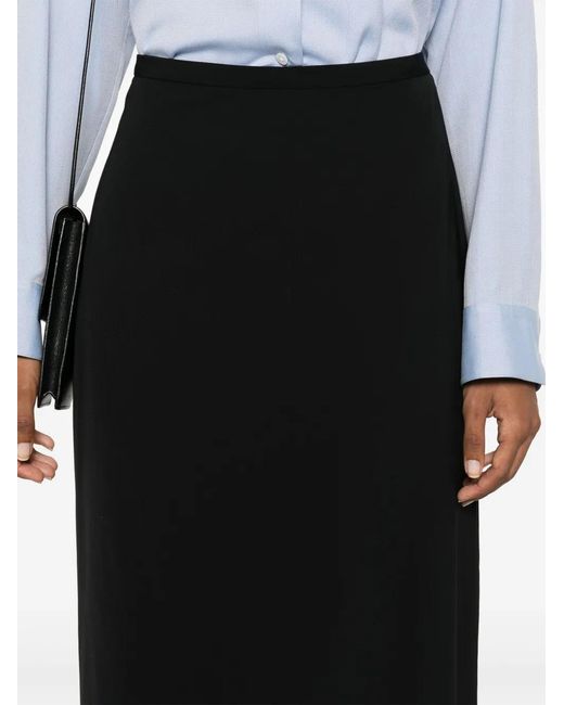 The Row Black Matias Midi Skirt