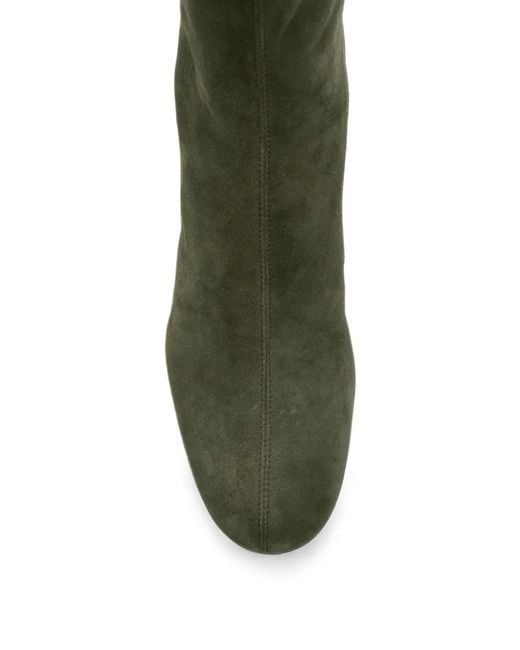 Aquazzura Green Saint Honore Rear-Zip Ankle Boots
