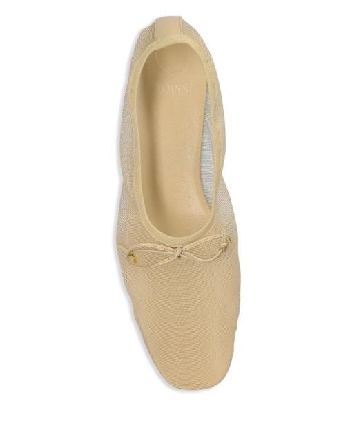 Odissi Natural Bow Detailing Ballerina Shoes