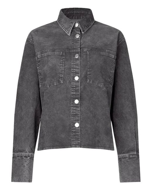 Samsøe & Samsøe Gray Chemise Sasofie En Velours Côtelé
