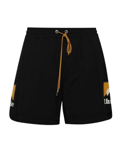 メンズ Rhude Moonlight Logo ショートパンツ Black