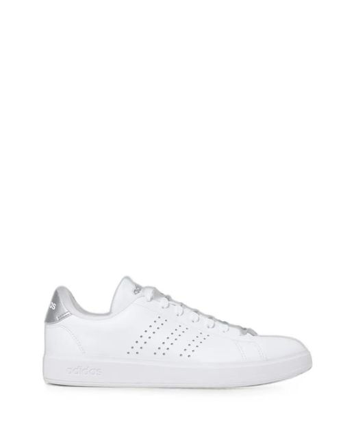 Adidas White Advantage 2.0 Perforated Sneakers
