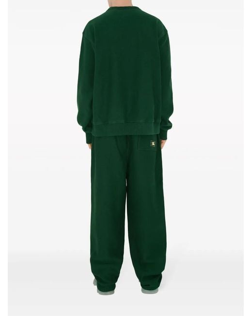 Burberry Green Cotton Jogging Pants for men