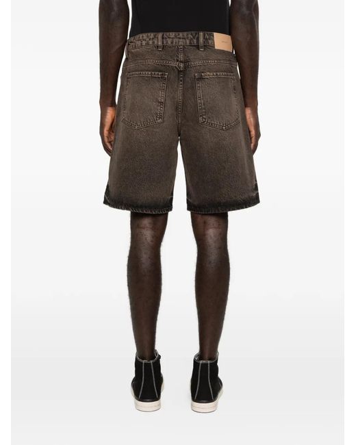 Represent Gray Classic Denim Shorts for men