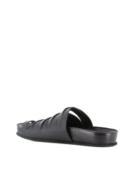 Pantanetti Black Strappy Open-Toe Sandals