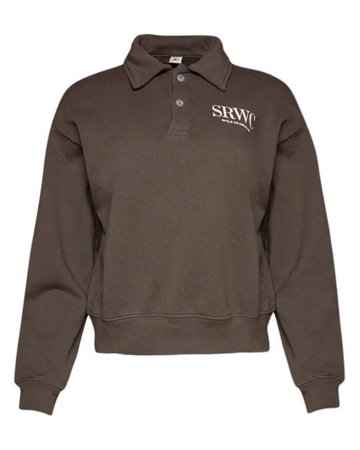 Sporty & Rich Gray Upper East Side Cotton Polo