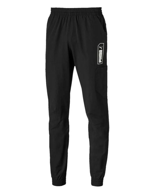 PUMA Black Nu-Tility Track Pants for men