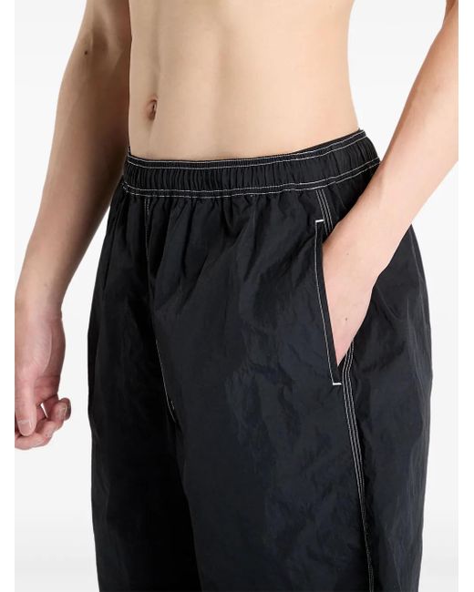 AWAKE NY Black Contrast-Stitch Swim Shorts for men