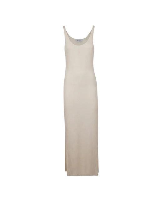 Gabriela Hearst White Maxi Scoop-Neck Knitted Dress