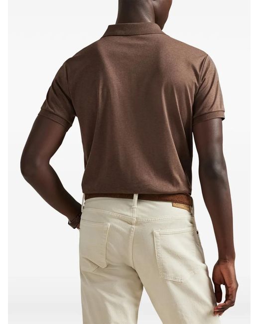 Polo Ralph Lauren Brown Embroidered Polo Shirt for men