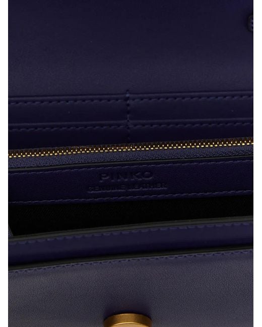 Pinko Blue Love Simply Birds Chain Wallet