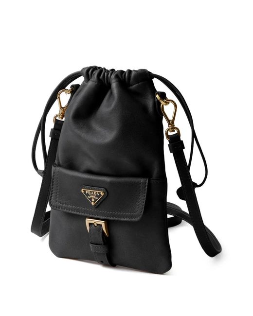 Prada Black Nappa Leather Pouch