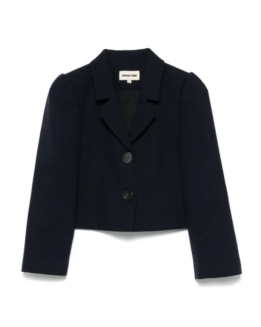 ShuShu/Tong Blue Wool-Blend Blazer