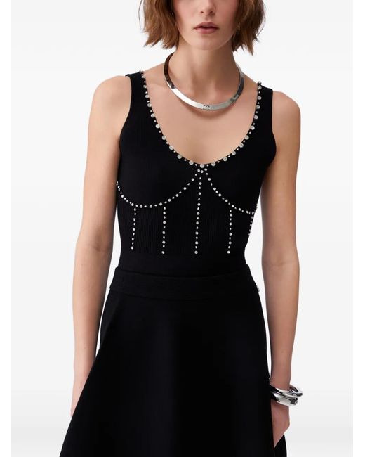 Liu Jo Black Embroidered Jumpsuit