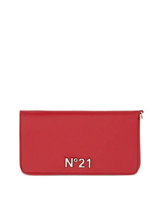 N°21 Red Portemonnaie Mit Logo-Schild