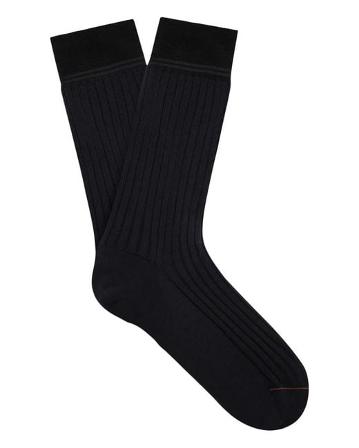 Zegna Black Cotton Socks for men