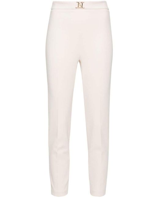 Pantalones capri Elisabetta Franchi de color White